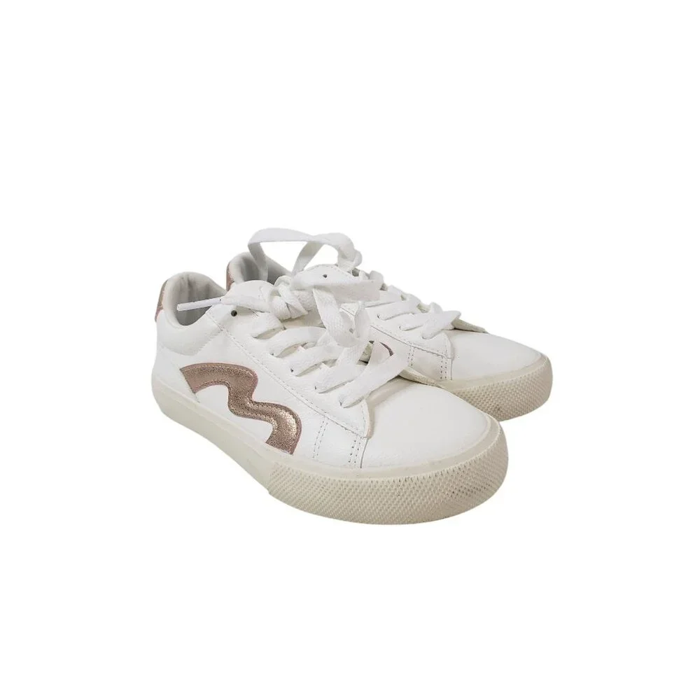 Blowfish Girl's Malibu Vice Sneaker in White/Rosegold‎ - Size 13